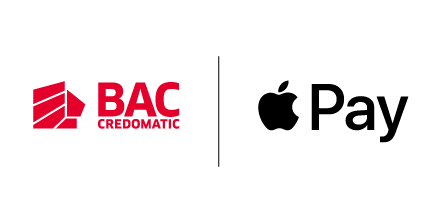 Logotipos de BAC Credomatic y Apple Pay