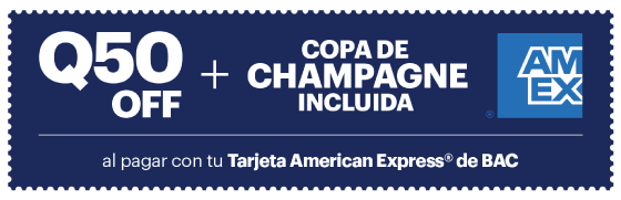 Q50 OFF + Copa de champangne incluida