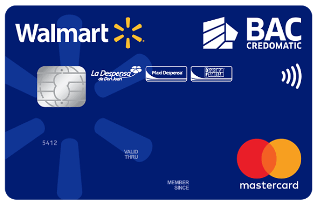 Tarjeta BACCredomatic, Walmart Clásica de Mastercard