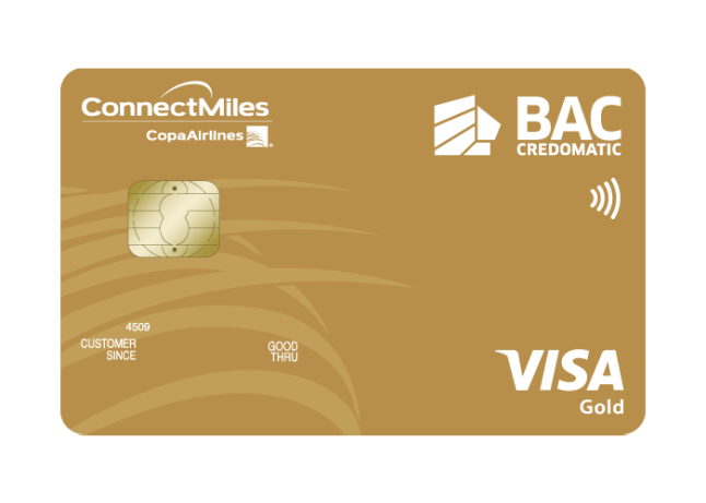 Tarjeta de crédito BAC Credomatic Gold Visa Connectmiles