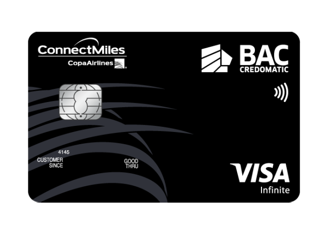 Tarjeta de crédito BAC Credomatic Connectmiles visa Black