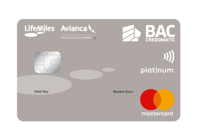 Tarjeta BAC Crodomatic crédito lifemiles Mastercard 
