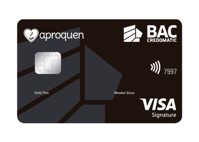 tarjeta negra Aproquen Visa Signature BAC Credomatic