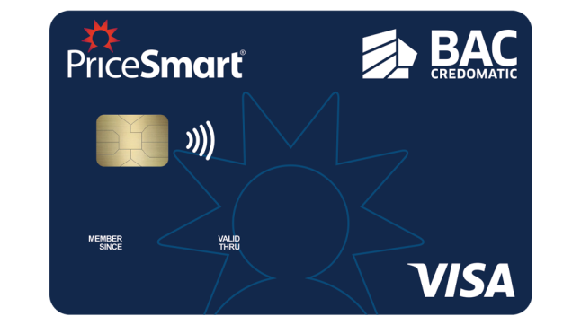 Tarjeta PriceSmart Visa BAC Credomatic azul CR