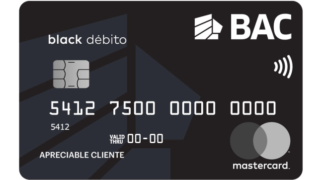 Tarjeta Master Card débito black