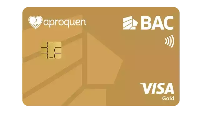 Tarjeta Visa Aproquen Dorada