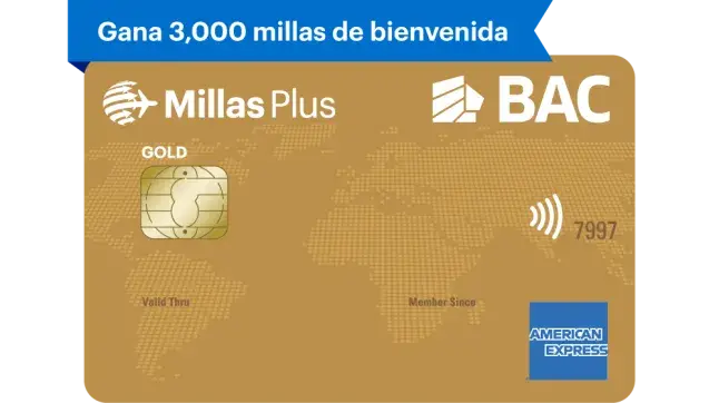 Tarjeta AMEX Millas Plus Gold BAC