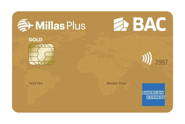 Tarjeta AMEX Millas Plus Gold BAC