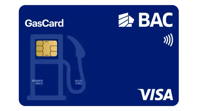 Tarjeta GasCard Visa Clásica de BAC Honduras