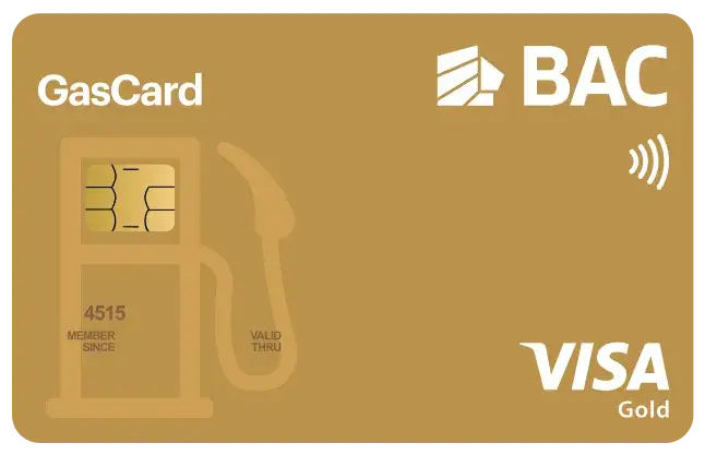 Tarjeta GasCard Visa Gold de Bac Honduras