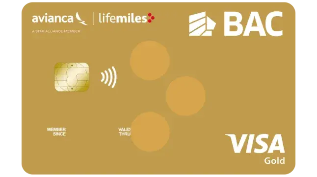 Tarjeta Lifemiles Visa Gold de BAC Costa Rica