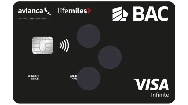 Tarjeta Lifemiles Visa Infinite de BAC Costa Rica