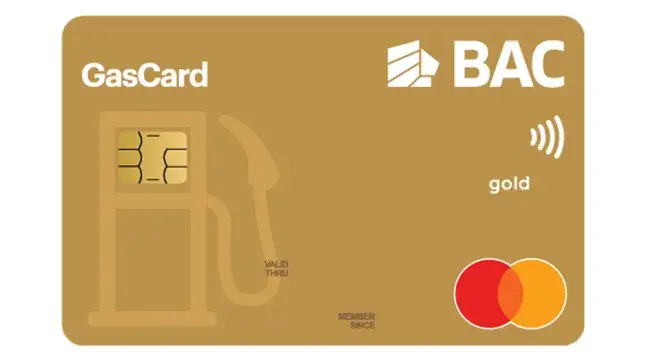 Tarjeta GasCard Mastercard Gold de BAC Honduras
