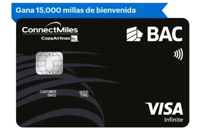 Tarjeta ConnectMiles Infinite de BAC El Salvador
