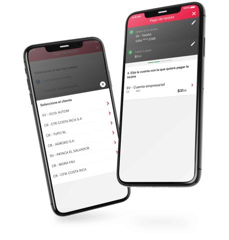 Imagen de teléfonos presentando Banca Móvil para transacciones jurídicas en El Salvador