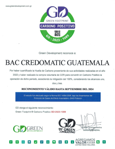 Certificado Carbono Positivo