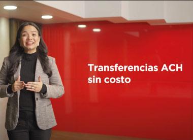 Mujer explicando transferencia sin costo