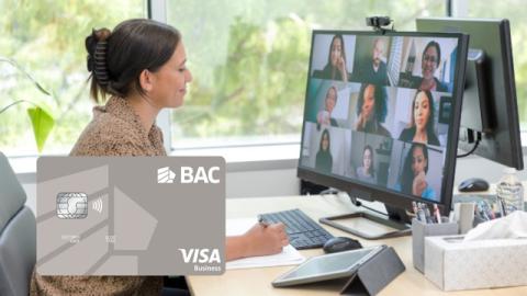 Tarjeta Business Visa de BAC para gestion de pymes que controla gastos, mejora el flujo de efectivo y brinda recompensas por compras