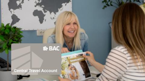 Tarjeta Central Travel Account para esquema de control y administración de gastos generados por su agencia de viajes. 