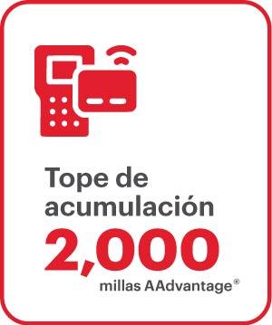 Tope de acumulación 2,000 millas AAdvantage
