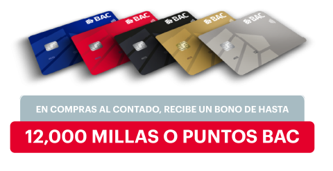 12mil Millas o Puntos BAC