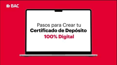 Video tutorial para crear un Certificado de Deposito desde Banca en Línea