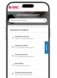 pantalla del centro de ayuda