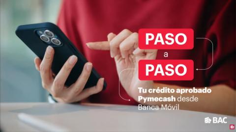 Portada de tutorial "Como solicitar pymecash desde Banca Movil" de BAC