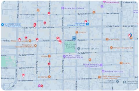 Mapa Antigua Guatemala