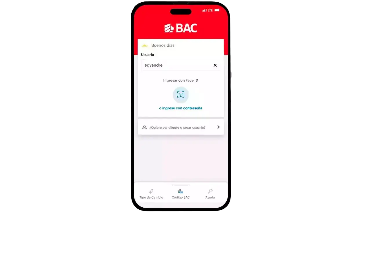 Tutorial App Clienta BAC Cuenta Digital Paso 1