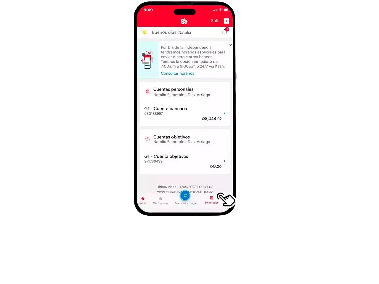 Tutorial App Clienta BAC Cuenta Digital Paso 2