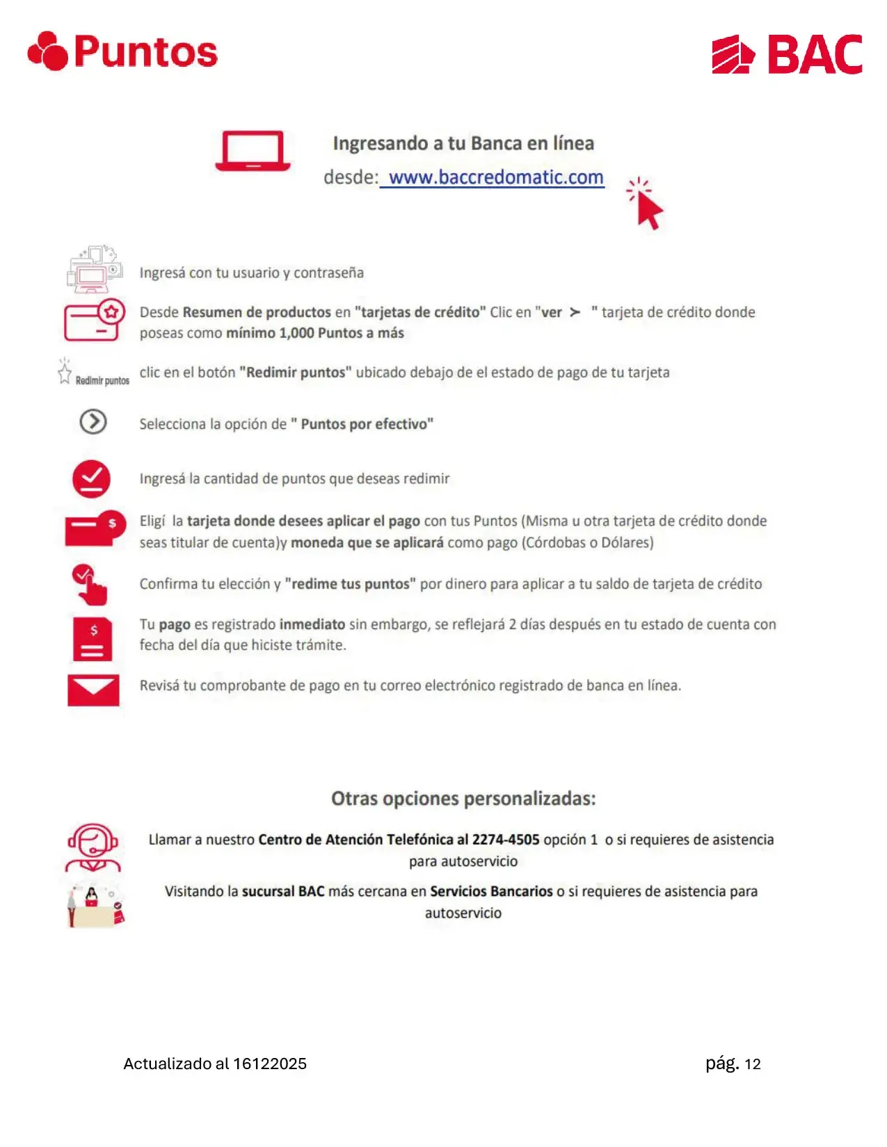 Listado de Comercios Afiliados al Programa de Puntos BAC 