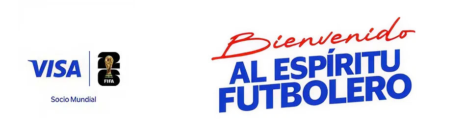 Logo de campaña Mundial de Futbol 2026: Bienvenido al Espiritu futbolero de BAC