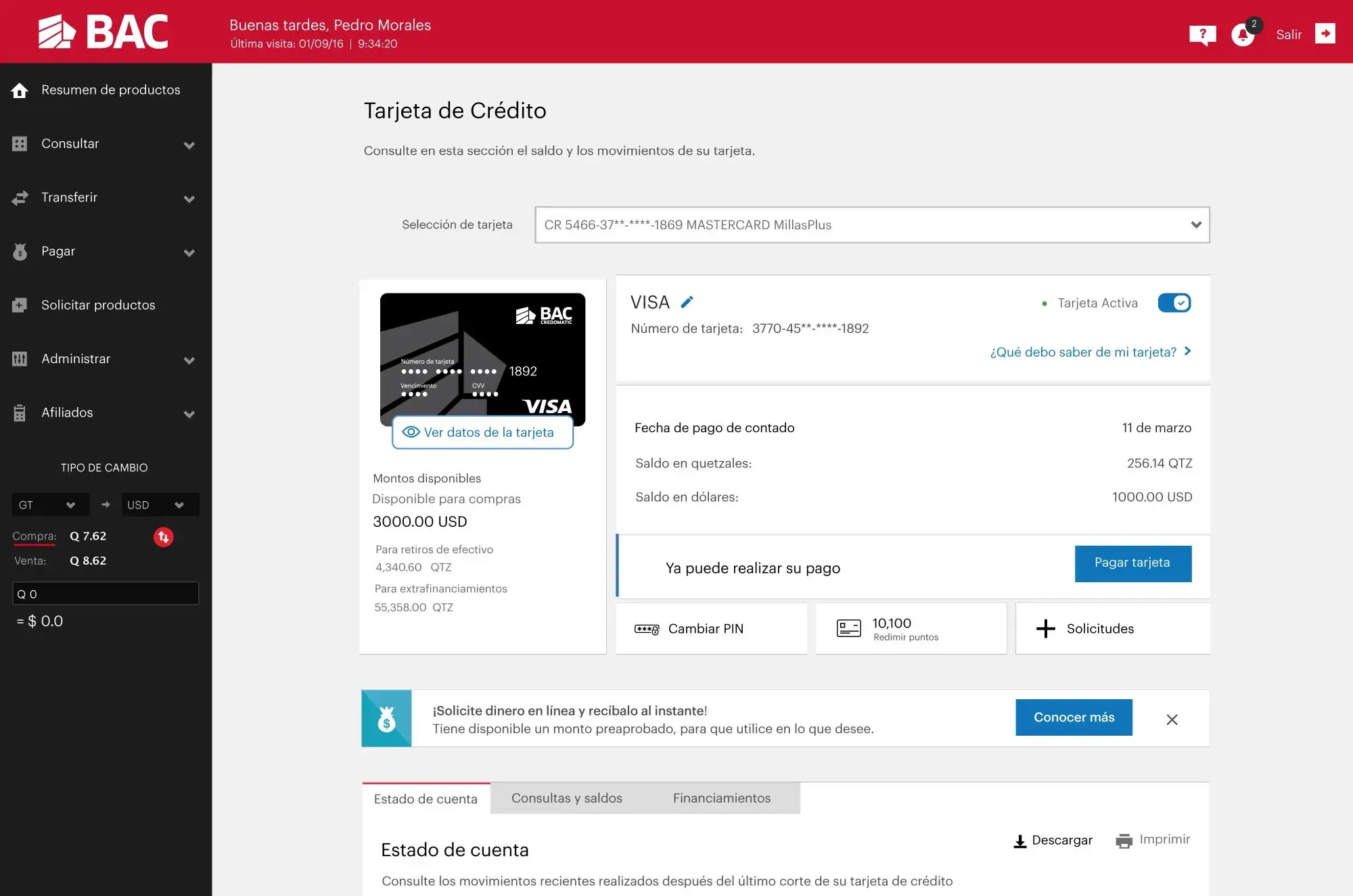 Visibilidad del cintillo