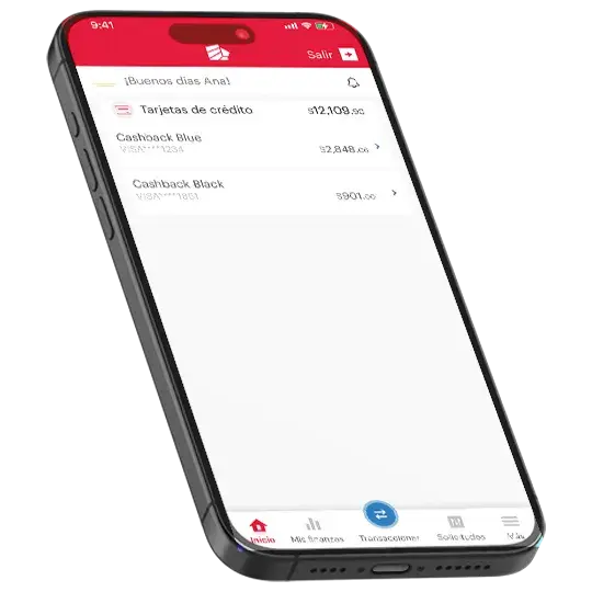 ingresa al apartado de tarjeta de credito