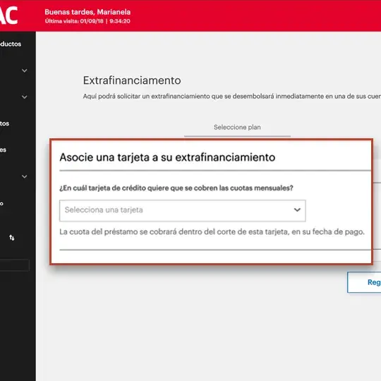 Pasos para solicitar extrafinanciamiento Paso 04