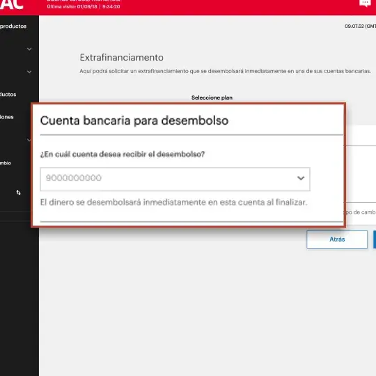 Pasos para solicitar extrafinanciamiento Paso 06