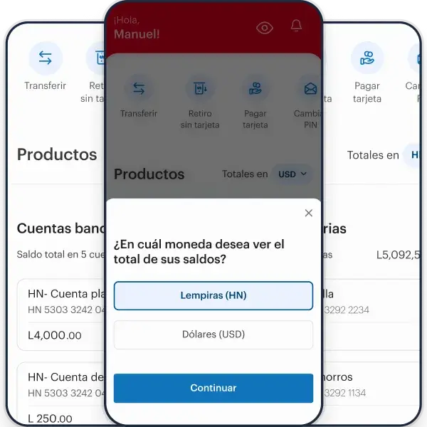 Ver totales y cambiar de moneda