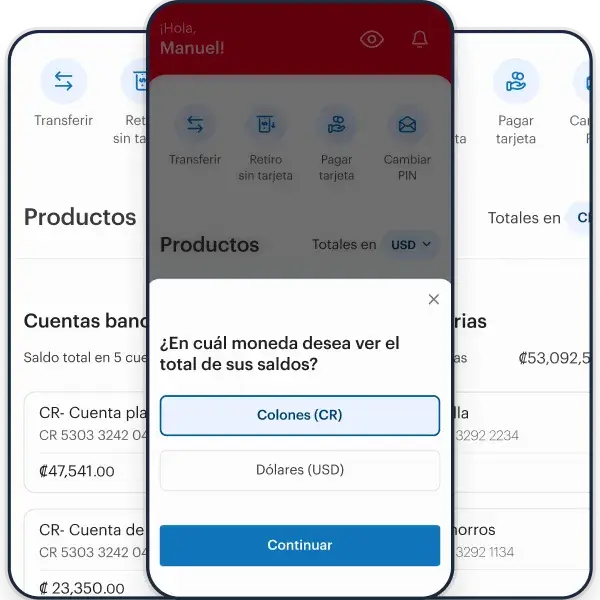Ver totales y cambiar de moneda