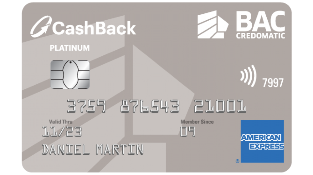 Tarjeta Cashback  Platinum American Express