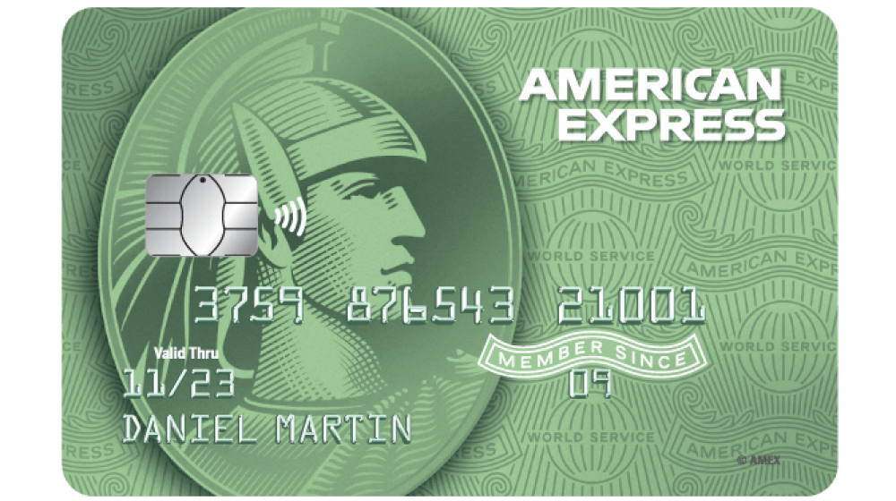 Tarjeta de crédito AMEX Clásica verde