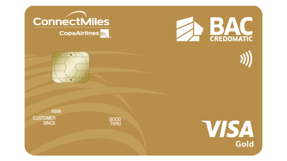 Tarjeta de crédito BAC Credomatic Gold Visa Connectmiles