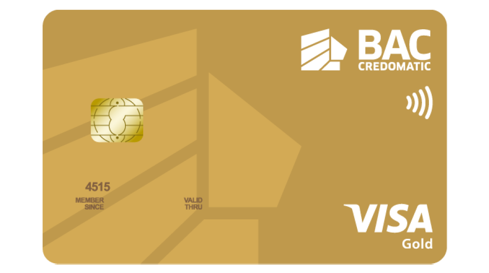 tarjeta Visa gold BAC credomatic 