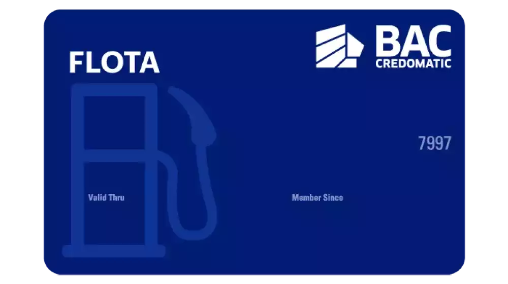 Tarjeta de crédito BAC Credomatic flota clasica azul