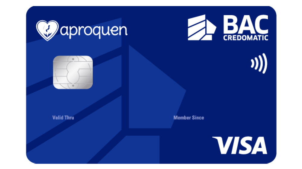 Tarjeta de crédito BAC Credomatic visa azul 