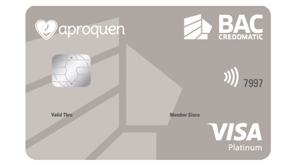 Tarjeta de crédito BAC Credomatic platinum aproquen visa