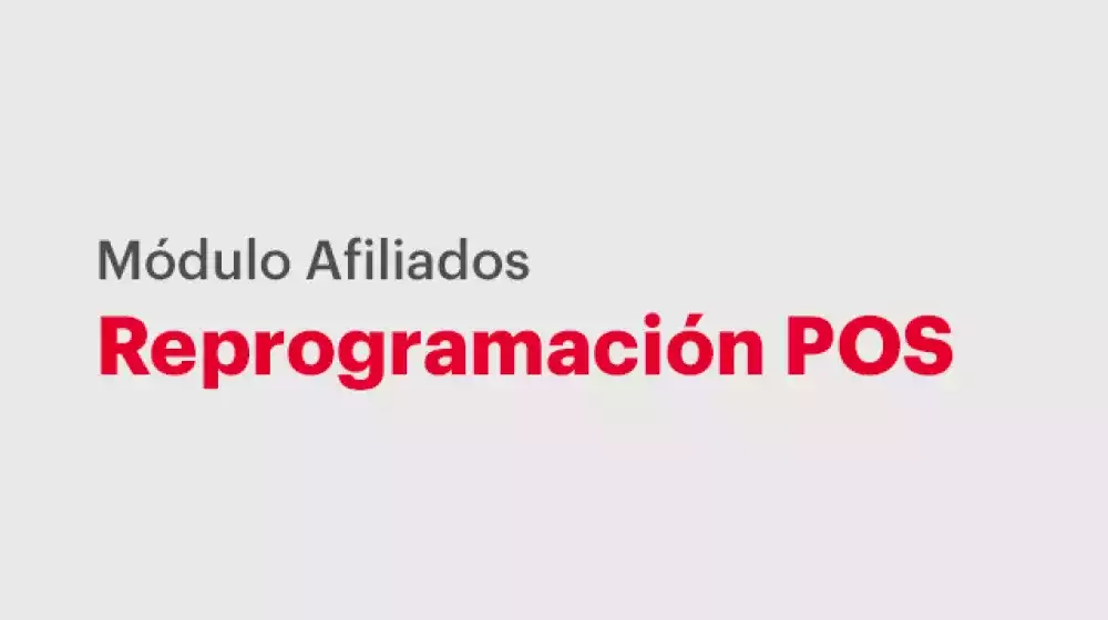 Reprogramación POS