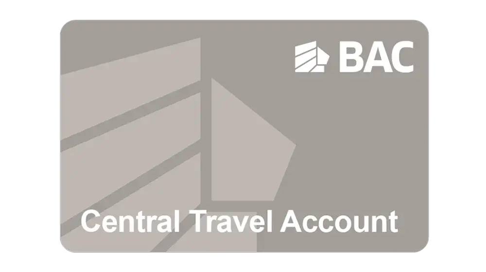 Tarjeta empresarial de control de gastos CTA de BAC