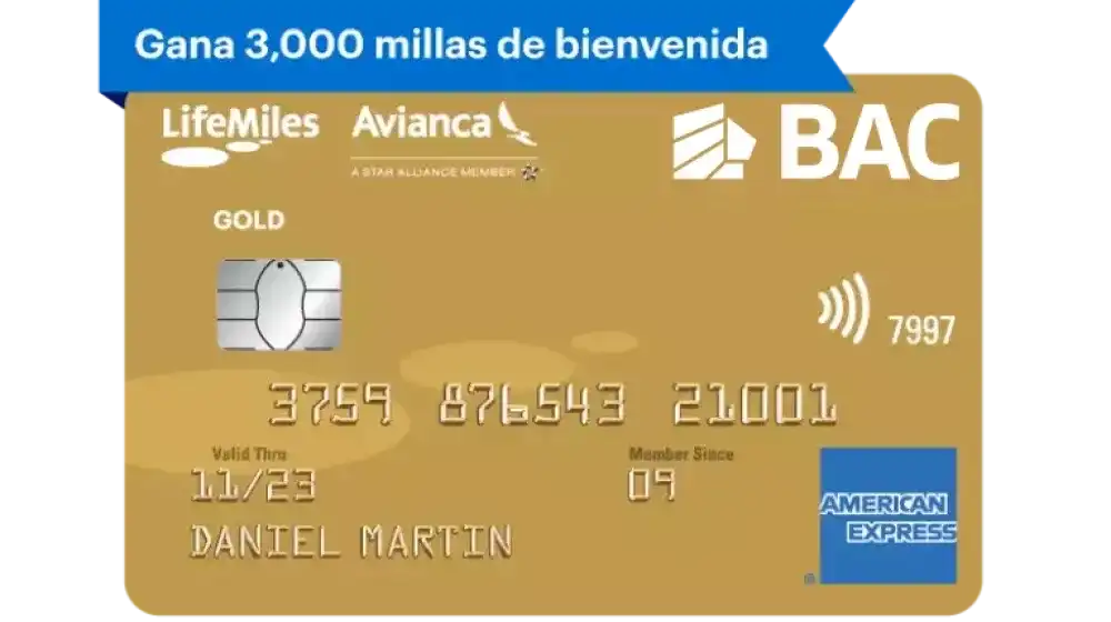 avianca Lifemiles Gold American Express — BAC Credomatic