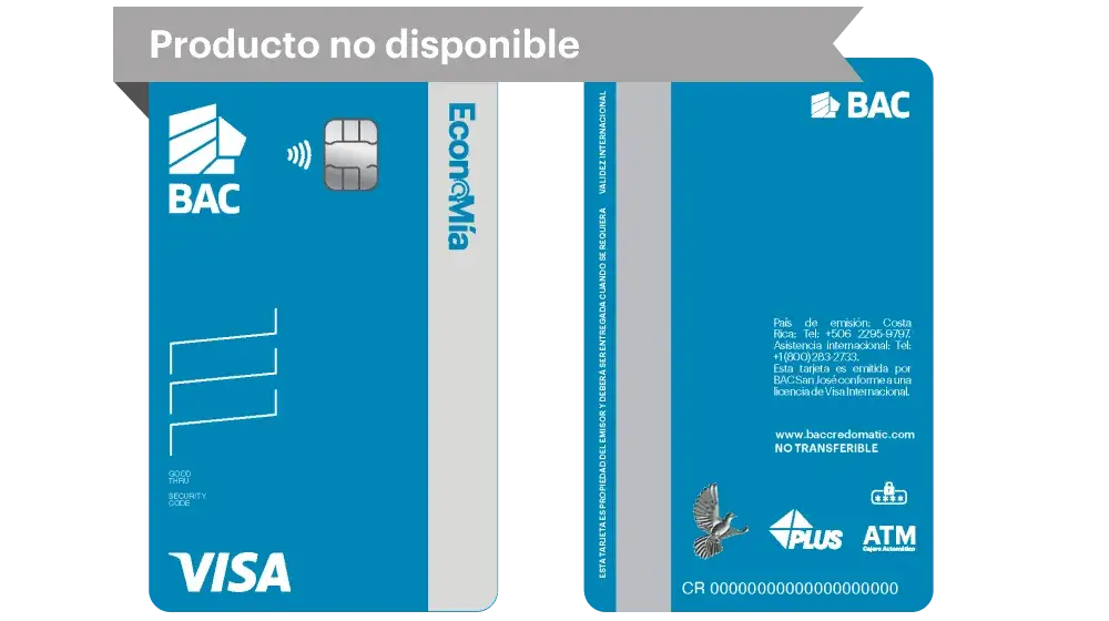 Producto no disponible Tarjeta EconoMia Visa